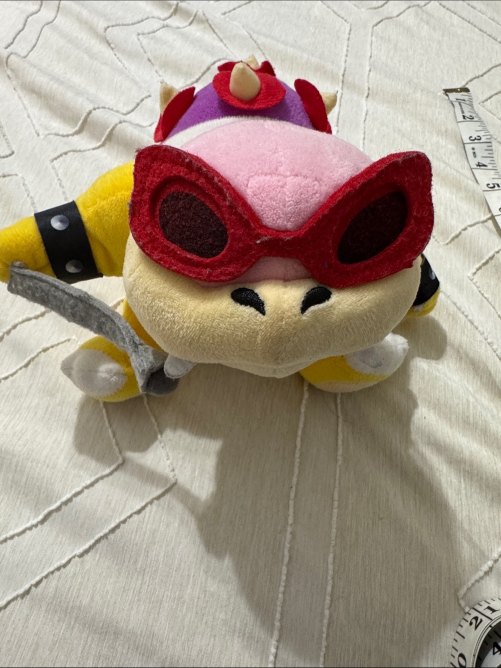 Roy koopa Plush Character Cuddly Toy - Yellow, Pink & Red Mask